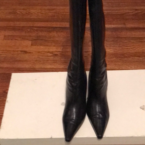 IsaacMizrahi Hi Black Leather Boot - Picture 5 of 7